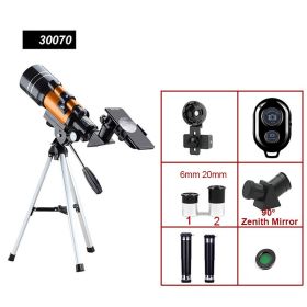 Professional Astronomical Telescope 150 Times Zoom HD High-Power Portable Tripod Night Vision Deep Space Star View Moon Universe (Color: 300702)