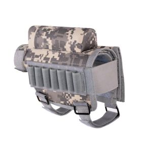 Camouflage Outdoor Bullet Pouch Pad Cheek Pouch Gun Stock Bag Bullet Pouch (Color: Camouflage)