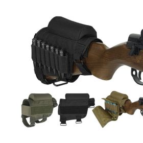 Camouflage Outdoor Bullet Pouch Pad Cheek Pouch Gun Stock Bag Bullet Pouch (Color: Army Green)