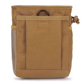 Recycling bag Sundries bag men's camouflage site work outdoor mountaineering storage tactical waist pack storage bag (Color: desert yellow)