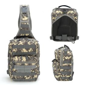 Men's fashion casual saddlebags wholesale men's Oxford cloth outdoor sports chest bag shoulder crossbody bag (Color: Camouflage)
